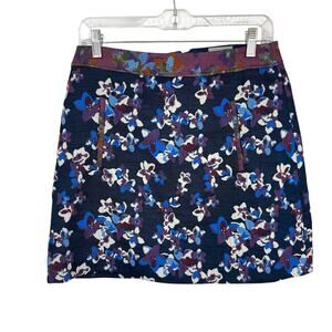 Maeve Tapestry Mini Skirt size 4 Purple Blue Floral Anthropologie